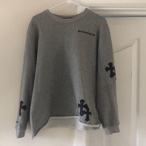 Chrome Hearts grey Cross Crewneck - Unisex